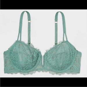 Auden Lace Underwire Bra in Teal